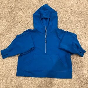 LULULEMON SCUBA OVERSIZED HALF ZIP HOODIE POOLSIDE BLUE